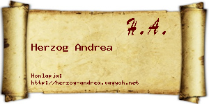 Herzog Andrea névjegykártya