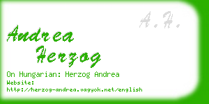 andrea herzog business card